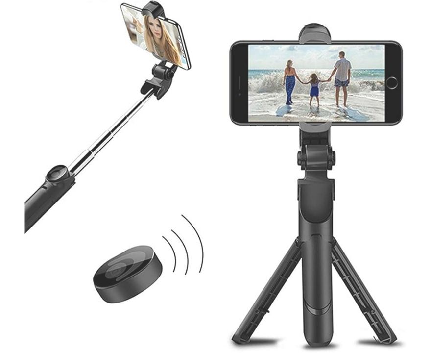 Mobile Stand with Selfie Stick nd Tripod XT-02 Aluminium Alloy Bluetooth Remote Control Selfie Stick uploaded by Real Reselling Superstore on 7/3/2021