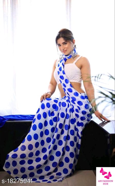 Post image ₹450/Aishani Graceful Sarees
Saree Fabric: GeorgetteBlouse: Running BlouseBlouse Fabric: GeorgetteBlouse Pattern: PrintedMultipack: Variable (Product Dependent)Sizes: Free Size (Saree Length Size: 5.2 m, Blouse Length Size: 0.8 m) 