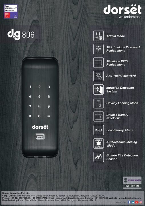 Digital Lock uploaded by Dorsët Industries Pvt Ltd on 7/3/2021