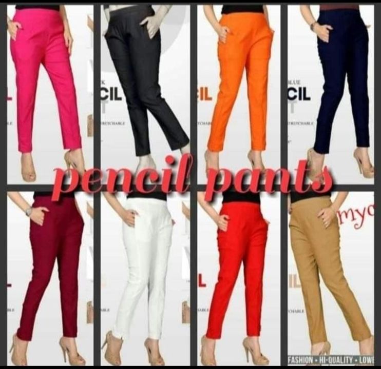 Cotton lycra pencil pant uploaded by business on 7/4/2021