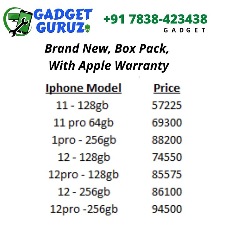 Brand New Iphone, box pack, with 1 year Apple warranty  uploaded by Gadget Guruz on 7/4/2021