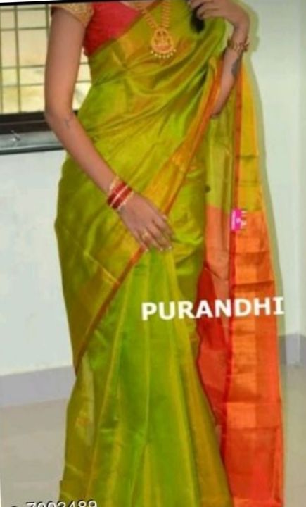 Post image Tissue linen purandi saree,lenght 5.5 MTR ,Blouse lenght.90cmRs 999Contact no 7667105911Despatch in 1 -2 Days Online payment