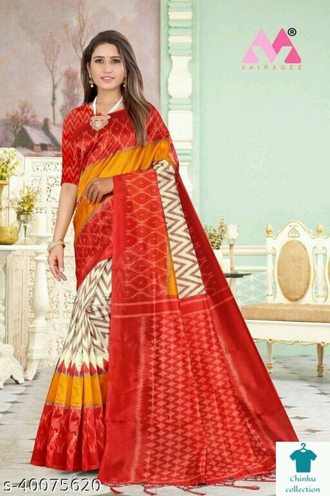 Adrika ensemble saree uploaded by business on 7/4/2021