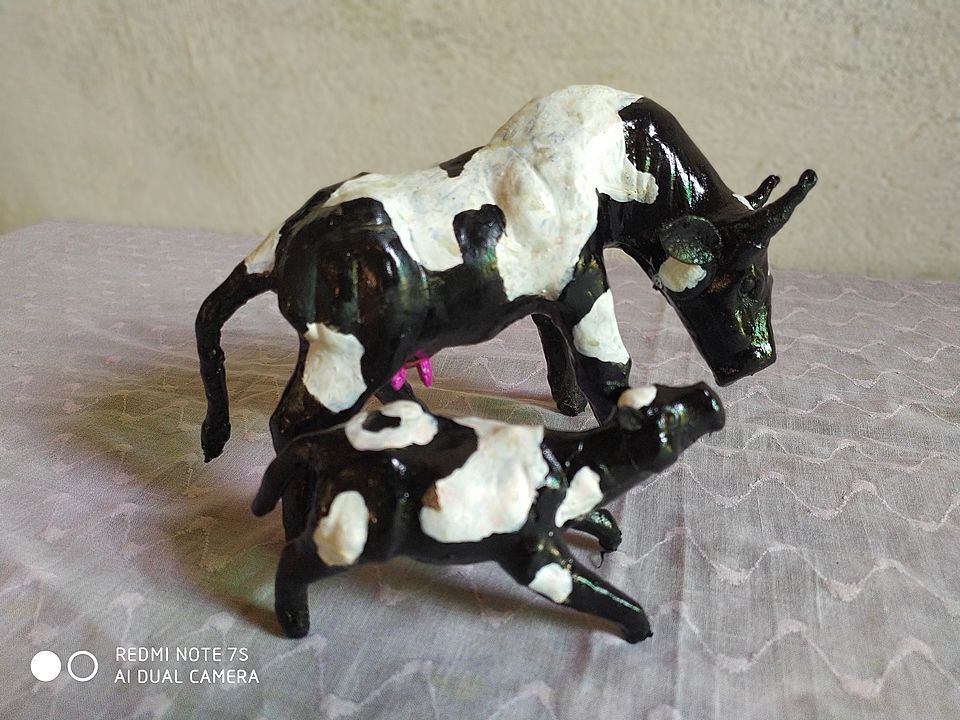 Cow mother baby pair 8 inch uploaded by Rahul handicraft on 8/19/2020