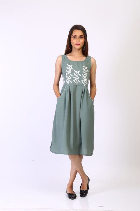 Embroidered dress with pockets uploaded by business on 7/4/2021