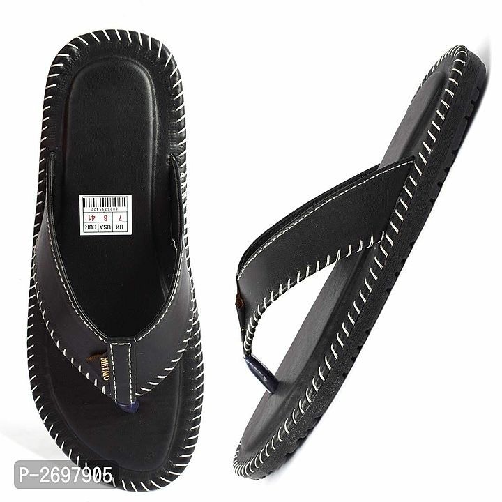 Men's Stylish Black Synthetic Casual Slipper uploaded by My Shop Prime on 8/19/2020