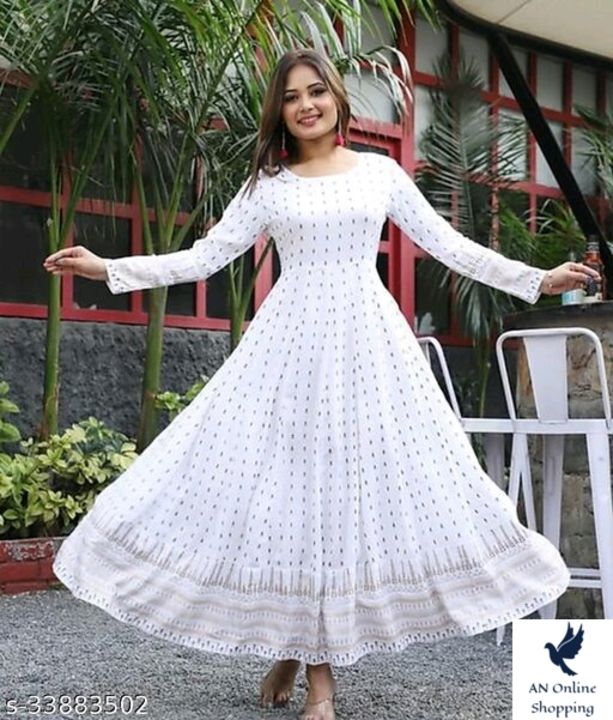 Printed anarkali uploaded by business on 7/4/2021