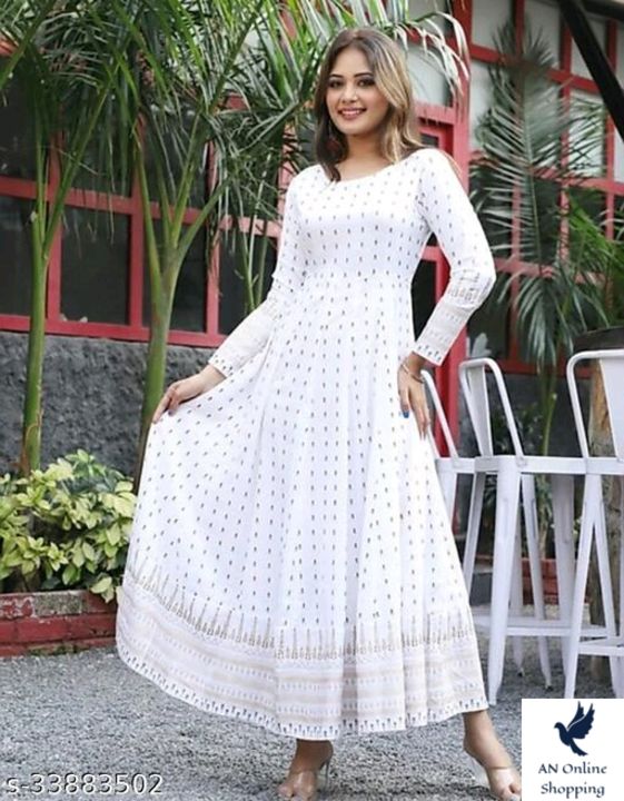 Printed anarkali uploaded by An online shopping on 7/4/2021