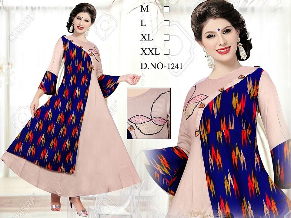 Rayon kurti with embroidery  uploaded by business on 8/19/2020