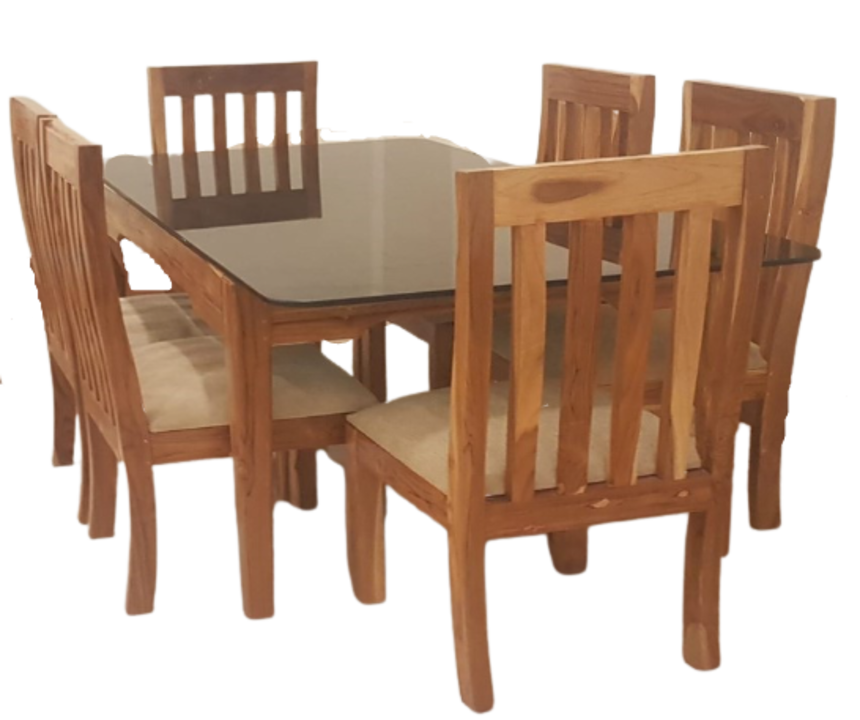 Sagwan wood dining set for 6 uploaded by business on 7/5/2021
