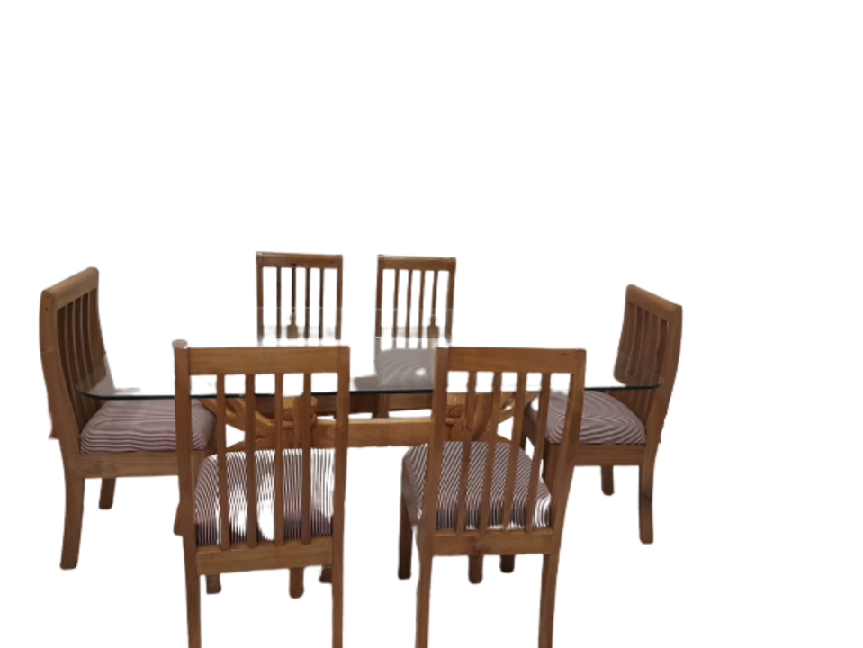 Teak wood dining set for six  uploaded by business on 7/5/2021