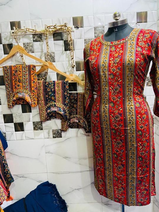 Print hand work kurti uploaded by Mantasha fabrics on 7/5/2021