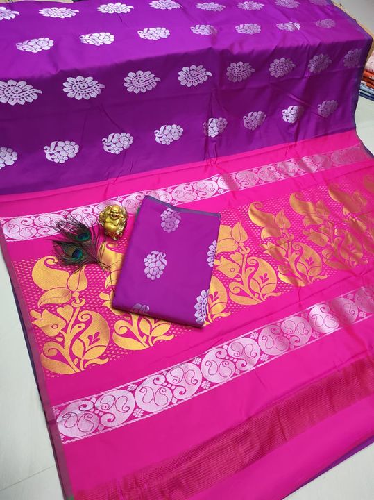 Product image of Soft silk saree, price: Rs. 850, ID: soft-silk-saree-bda13fa1