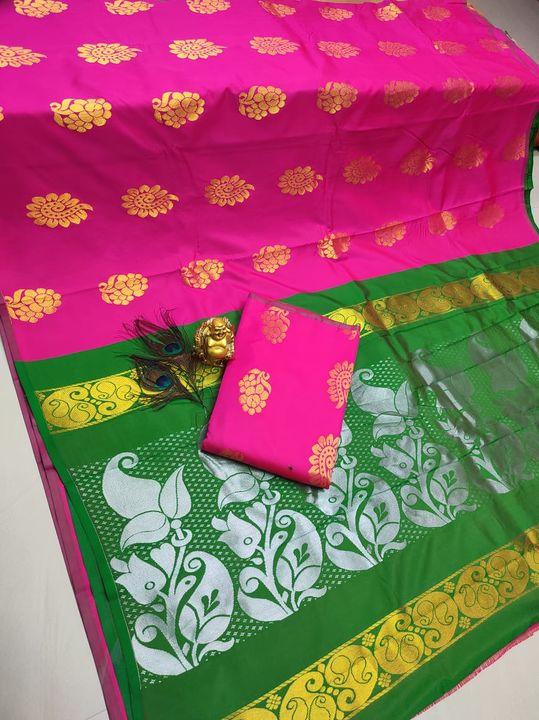 Product image of Soft silk saree, price: Rs. 850, ID: soft-silk-saree-429a2f94
