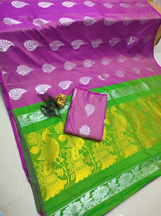 Product image of Soft silk saree, price: Rs. 850, ID: soft-silk-saree-96b48169