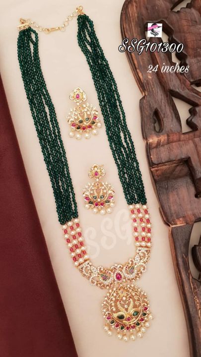 Long necklace uploaded by Lalitha collections on 7/5/2021