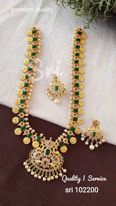 Long necklace uploaded by Lalitha collections on 7/5/2021