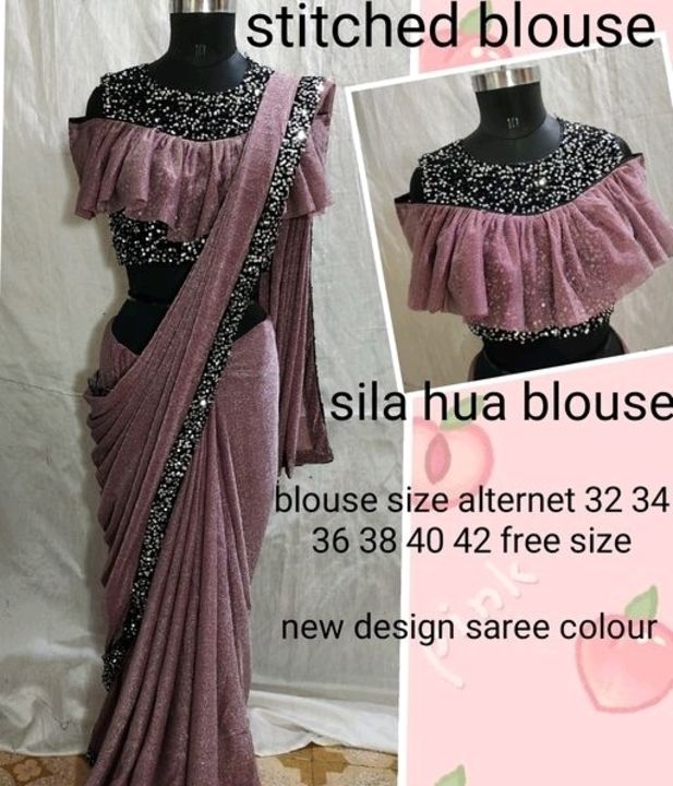 Post image More colors available ...Sequence border satin saree...With stitched designer blouse ...Cod available free shipping limited stock..😌