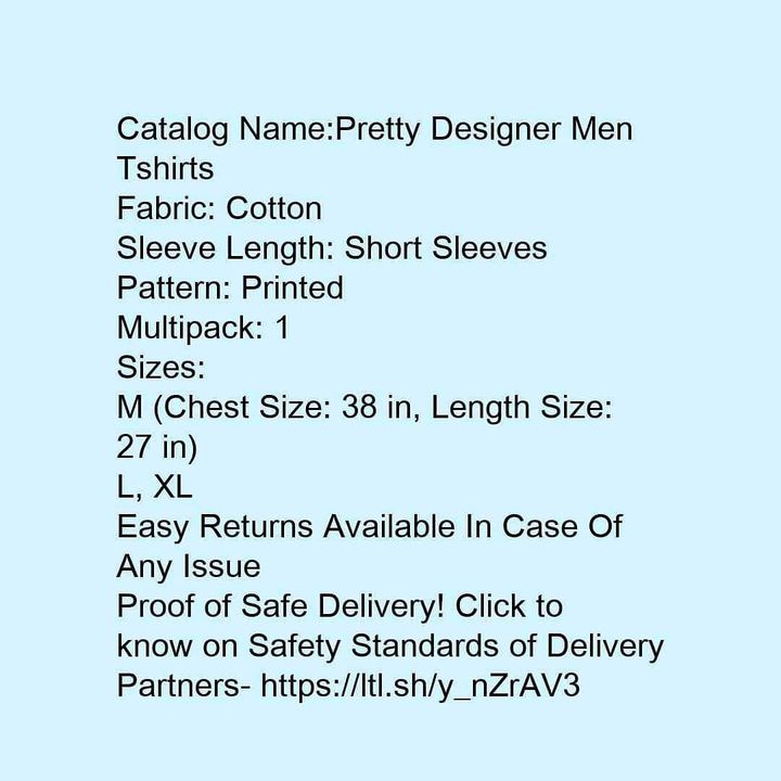 *Pretty Designer Men Tshirts* uploaded by Sana Collection on 7/5/2021