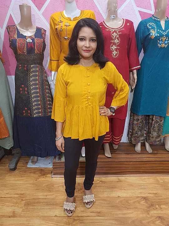 Post image Hello everyone
Check out the New collection of Rayon Tops 
Available in bulk
For enquiries please contact
Whatsapp-8447255248
Calling-8178162966