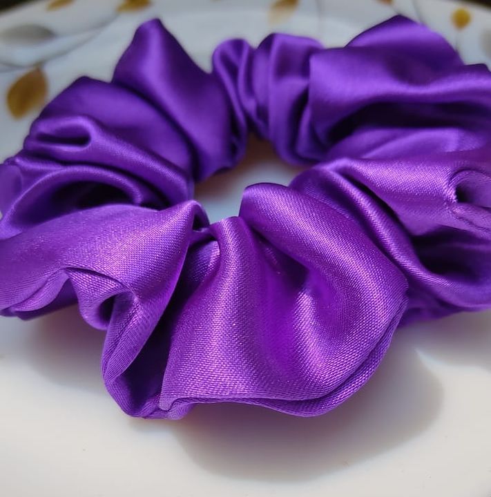 Royal Purple Satin Scrunchies uploaded by Azya on 7/5/2021