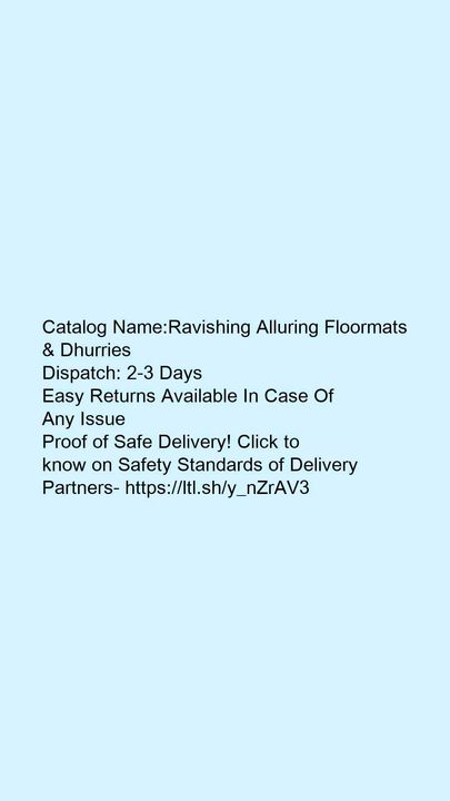 Ravishing Alluring Floormats & Dhurries
 uploaded by business on 7/5/2021