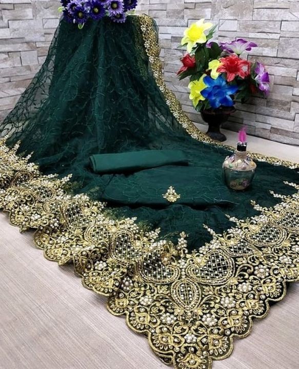 Net  saree uploaded by Kunsh collection on 7/5/2021