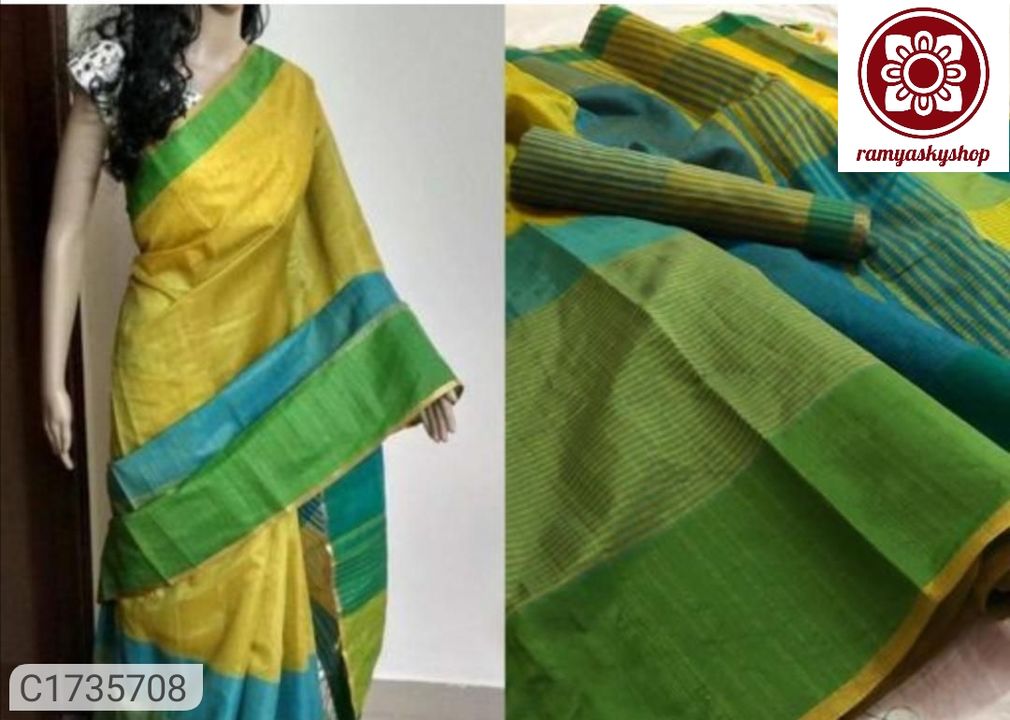 Stunning solid silk saree uploaded by business on 7/5/2021