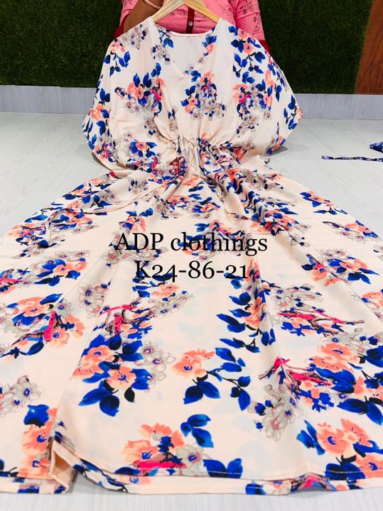 ADP Beautiful floral print women Crepe Kaftan 🌟 uploaded by Multi collection  on 7/5/2021