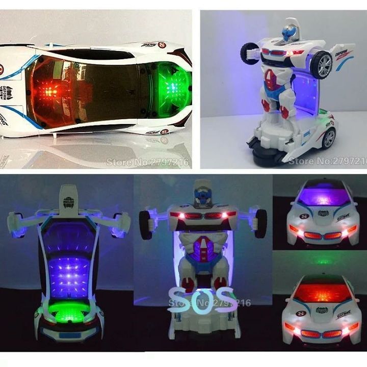 Robot Car for Kids, Bump & Go Action 2 in 1 Robot Car Toy with 3D Lights and Music Transform Car Toy uploaded by chandana ambore on 7/5/2021