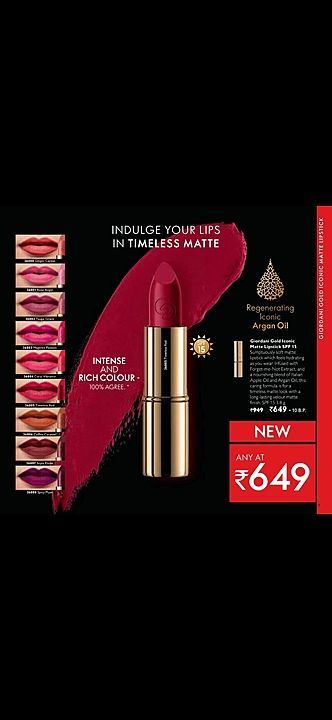 Oriflame Giordani Gold Iconic Matte Lipstick  uploaded by business on 8/19/2020