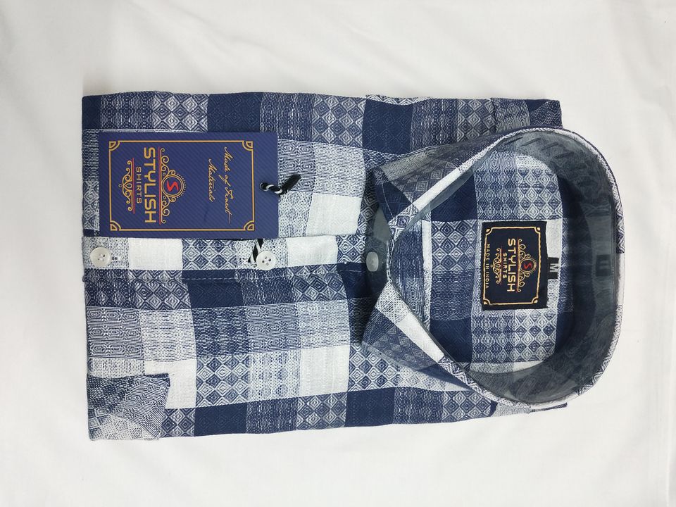 White blue checks formal/casual shirt uploaded by business on 7/5/2021