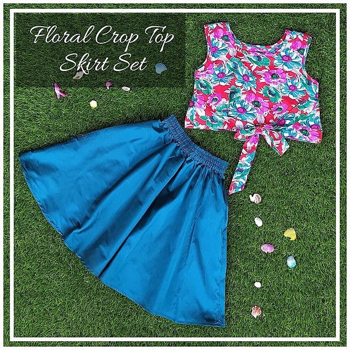 Floral Crop Top Skirt Set uploaded by business on 8/19/2020