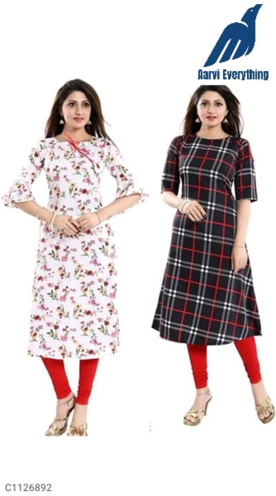  Pretty Crepe Printed Kurtis(Combo) uploaded by business on 7/6/2021