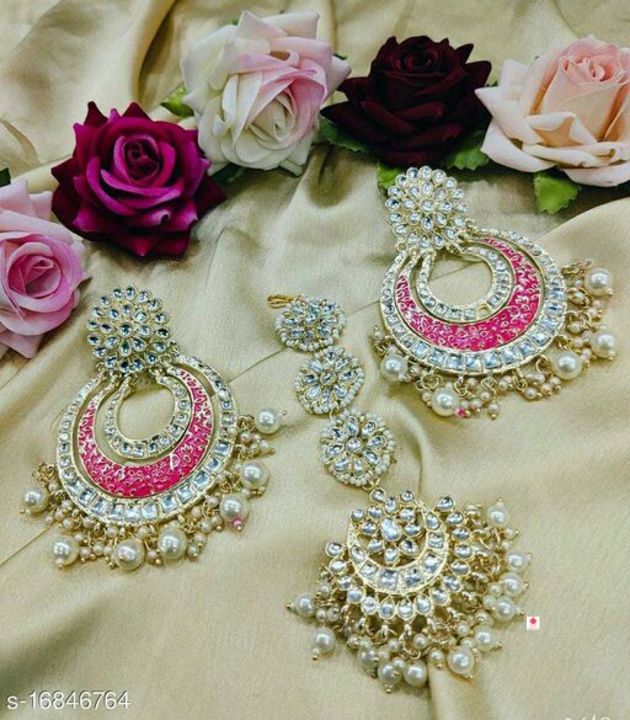 Mangtika and earrings  uploaded by business on 7/6/2021