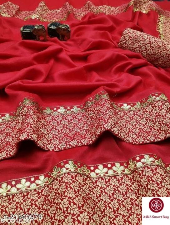 Post image Rs 600/-COD Available 
Aakarsha Fabulous Sarees
Saree Fabric: Vichitra SilkBlouse: Running BlouseBlouse Fabric: JacquardMultipack: SingleSizes: Free Size (Saree Length Size: 5.5 m, Blouse Length Size: 0.8 m) 
Dispatch: 2-3 Days
