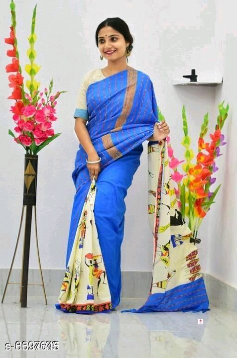 Post image Abhisarika Khadi Cotton Saree With running blouse. Free delivery and cash on delivery available. Price :- 650/- wholesale available.