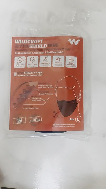 Product image with price: Rs. 850, ID: wildcraft-heptashield-w95-facemask-pack-of-5-69d0bcd8
