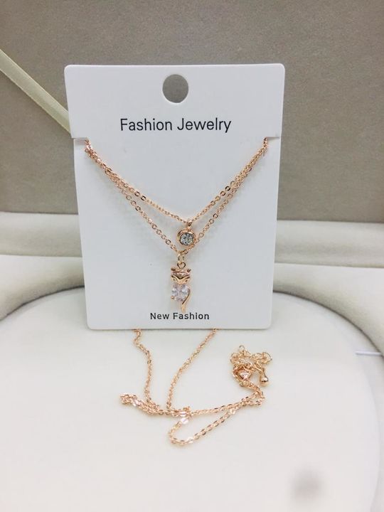 Double layer chain with pendant  uploaded by business on 7/6/2021