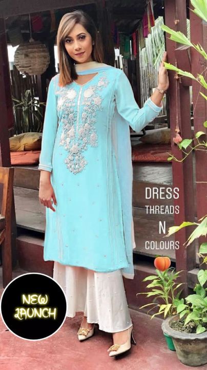 Kurti with plazzo  uploaded by Hiral Rathod on 7/7/2021