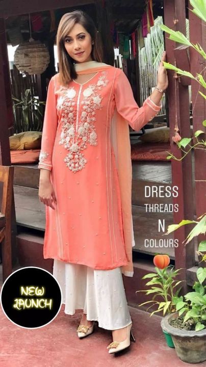 Kurti with plazzo  uploaded by Hiral Rathod on 7/7/2021
