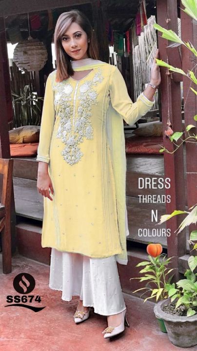 Kurti with plazzo  uploaded by business on 7/7/2021