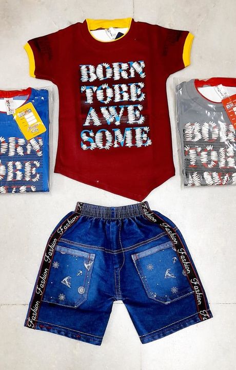 Post image 16x18 size(6months-2yrs)kids babasuit with tshirt with Jean's for boys...20x30 size(3-8yrs)also available...