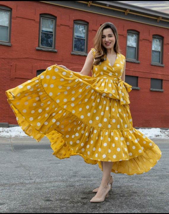 Beautiful One pc Gown in Polka uploaded by business on 7/7/2021