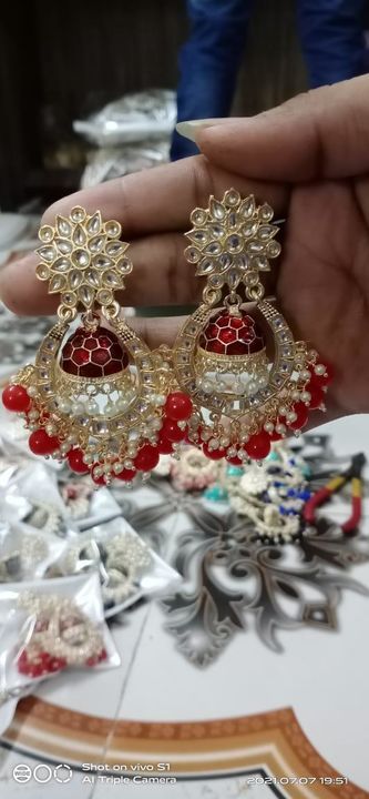 Meenakari earrings uploaded by business on 7/7/2021