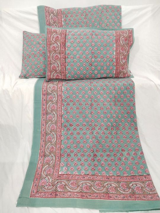Post image 🤩 *Unique collection available now* (gad base or 5-6 colours design) 🤩😍 *Export quality* 😍Fabric - Pure CottonSize - Double (full size) Dimension - 93*108 (in inches) (approx)Design - PrintedColour - Multi colourWashable - yesContents - 1 Bedsheet With 2 pillowsSpeacialty - Hand Block PrintedWeight :- 1.500 Kg. ( Approx )  
Best fit for Double Beds!!We brings to you an amazing range of exclusive pure cotton bed sheets from a superior quality. With a variety of options to choose from, Now you can decorate your room to your liking..
*Colours may be little different by effects of photograhpy*#unique #collection #hand #block #printed #traditional #jaipuri #cotton
1169.00 free shipping