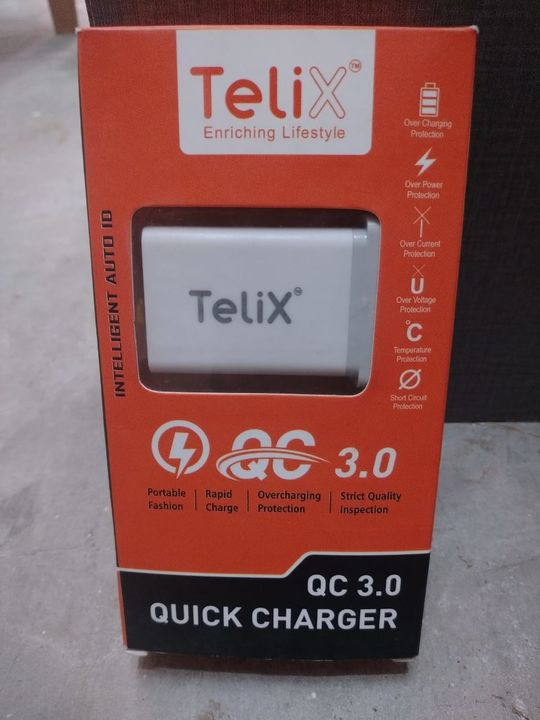 Telix 18w quick fast charger uploaded by SRINIKA MOBILE ACCESSORIES  on 7/8/2021
