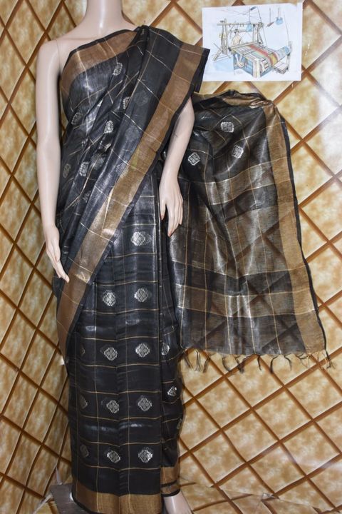 Pure silk linen saree uploaded by Linen Zone  on 7/8/2021
