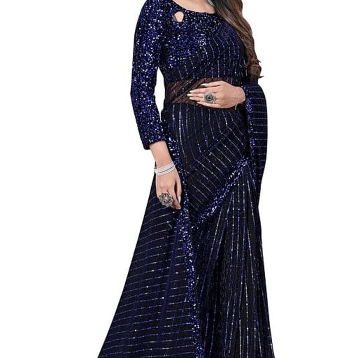 Party wear saree uploaded by business on 7/8/2021