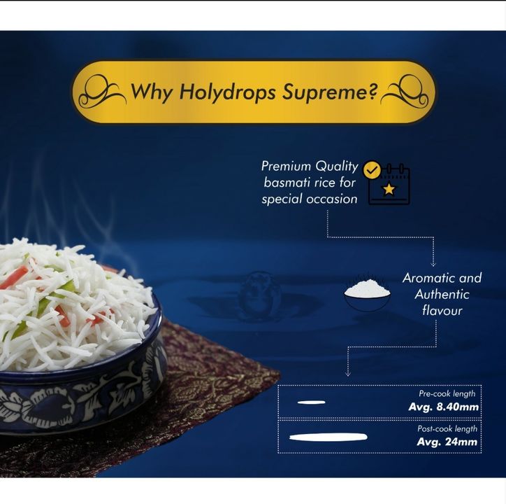 Holydrops Basmati Rice uploaded by Sum Overseas Pvt Ltd on 7/8/2021